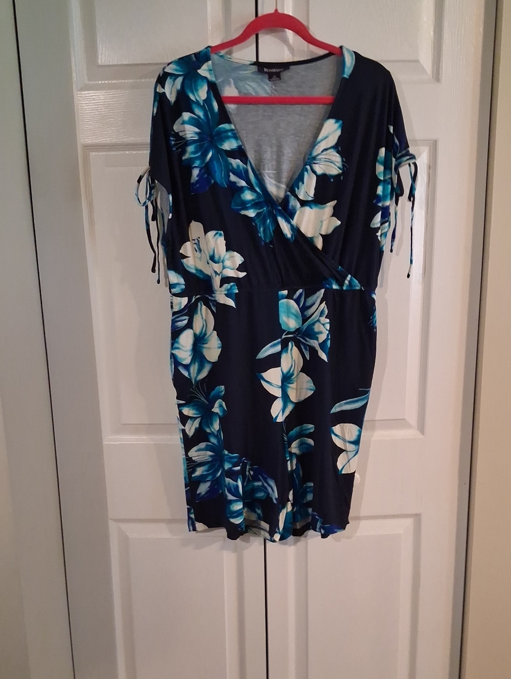 Navy Blue Floral Romper